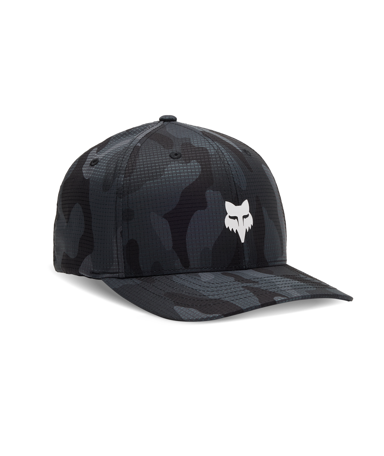 Fox Men's Fox Head Camo Tech Flexfit Hat Black Camo L/XL
