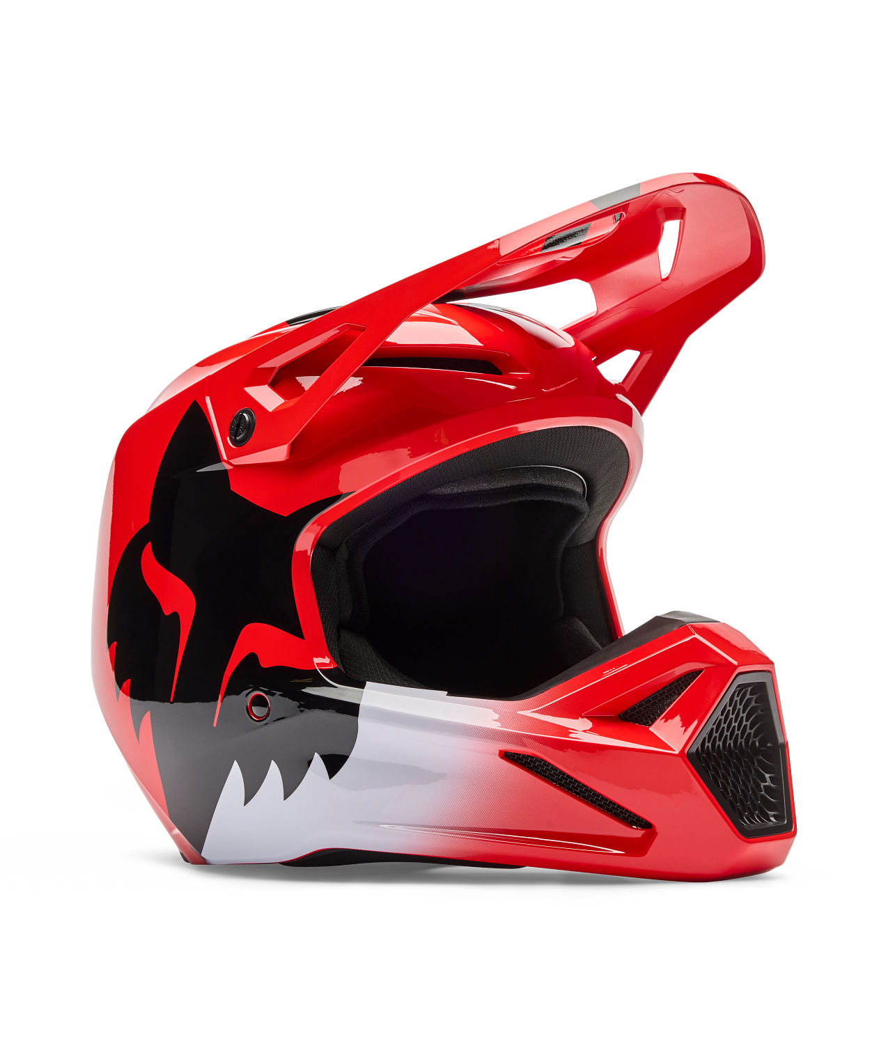 Fox V1 Shield Helmet Flo Red XL | eBay