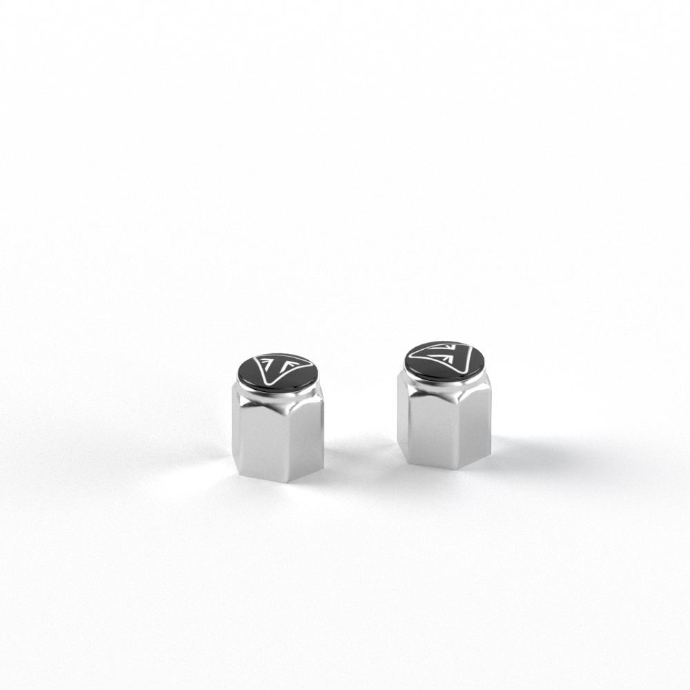 Valve Caps - Bubble Badge Chrome image 1
