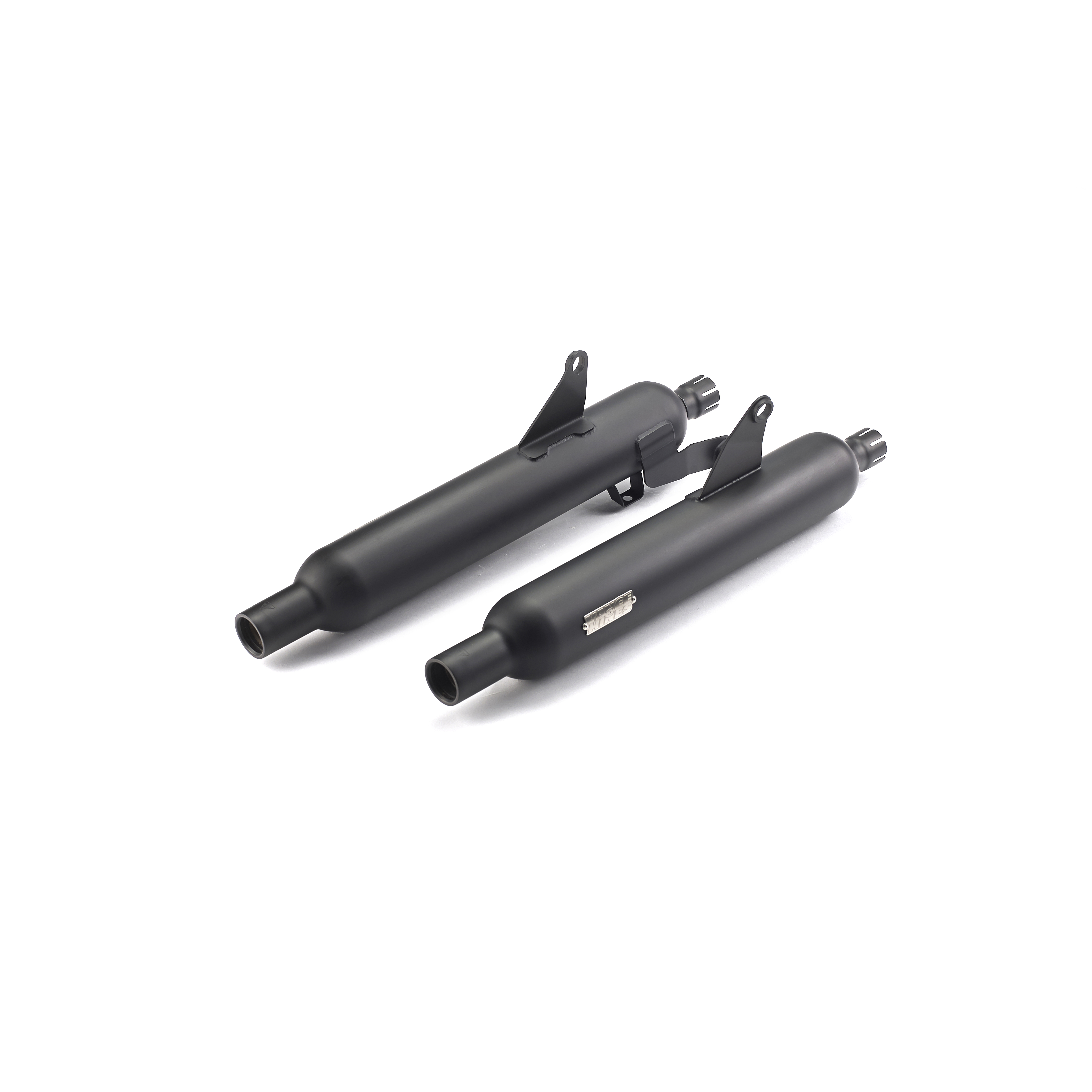 Silencer, Pair, Homologation, Black photo 1
