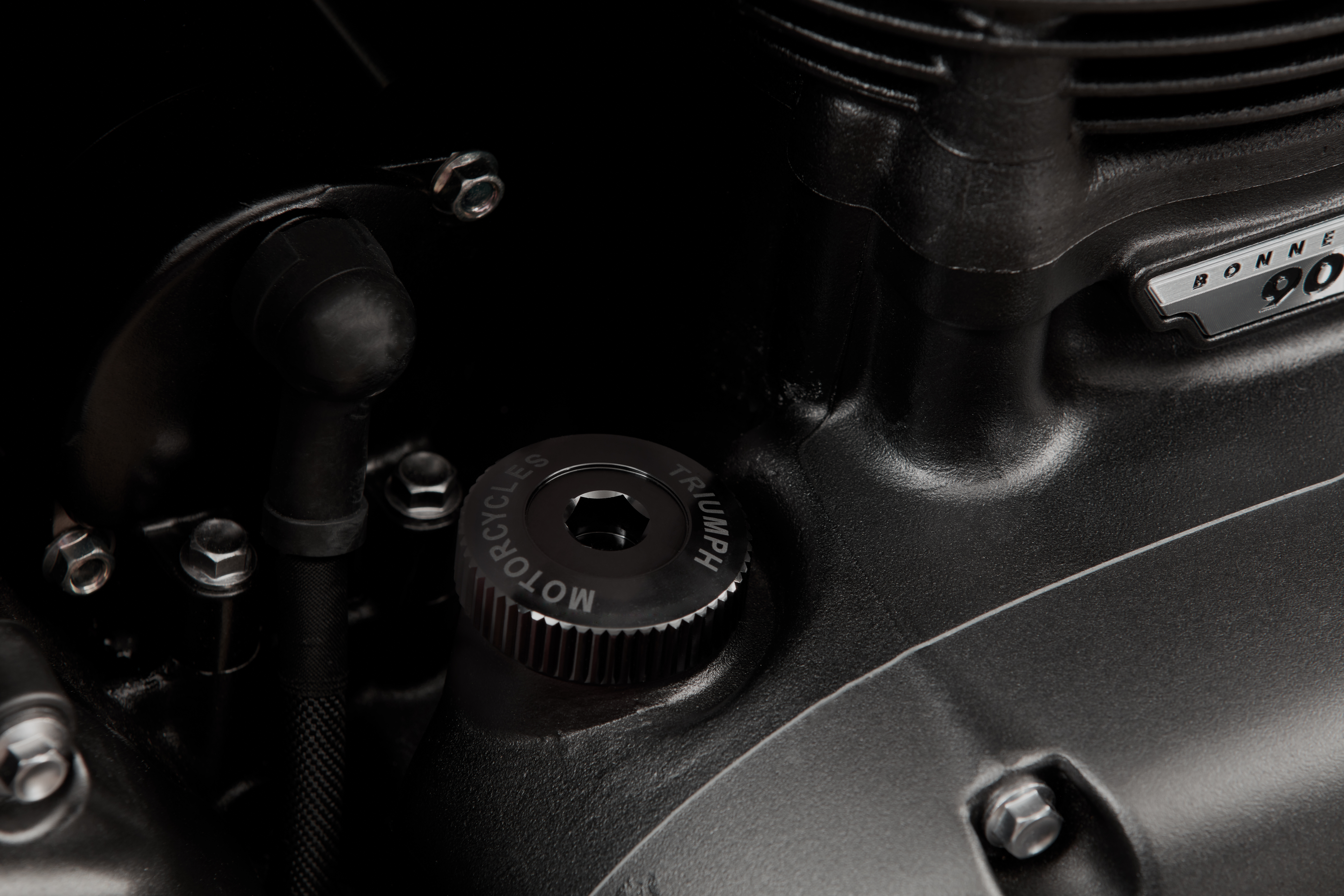 Oil Filler Cap, Machined, Black photo 2
