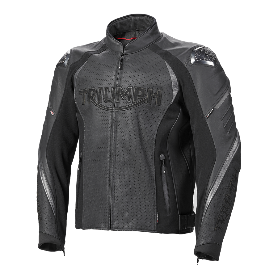 TRIPLE PERFORATED LEATHER JACKET photo 3