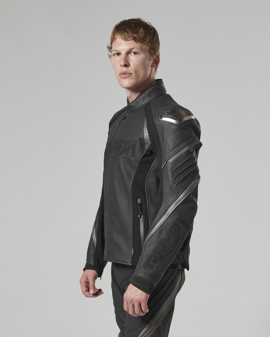 TRIPLE PERFORATED LEATHER JACKET photo 10