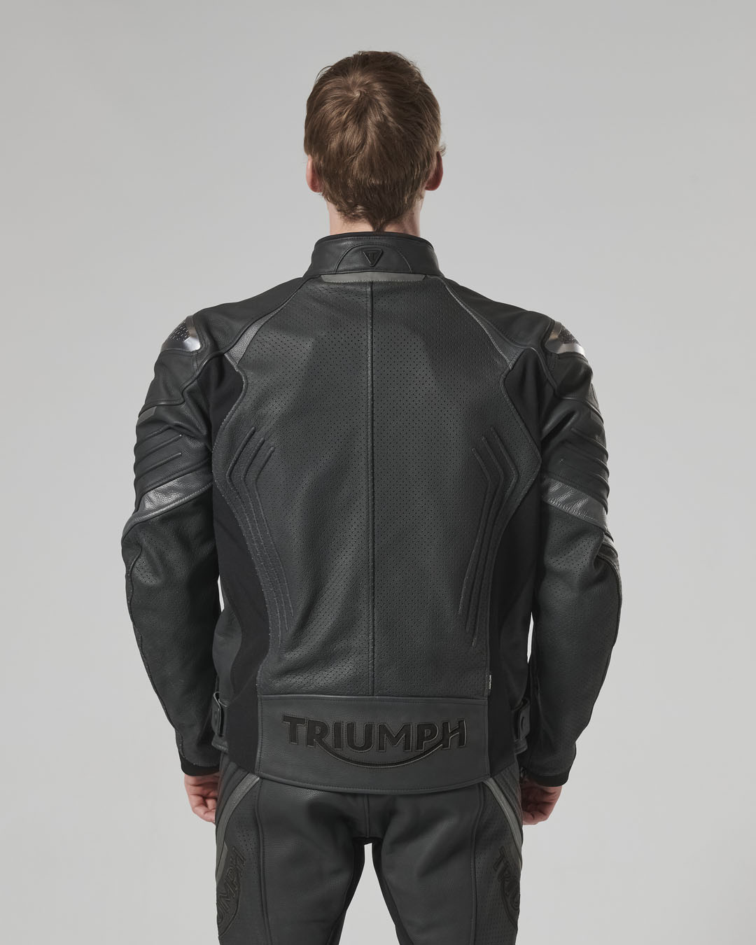 TRIPLE PERFORATED LEATHER JACKET photo 11