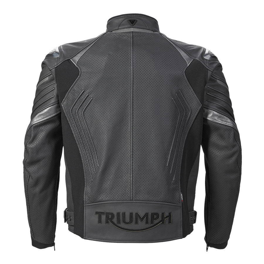 TRIPLE PERFORATED LEATHER JACKET photo 5