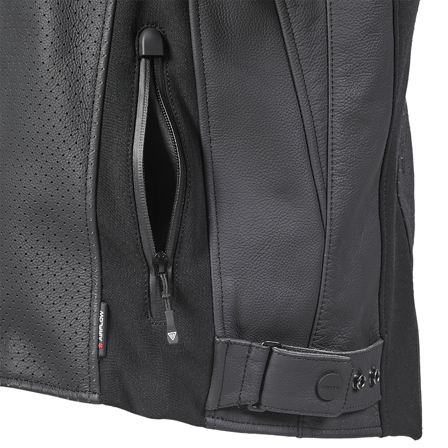 TRIPLE PERFORATED LEATHER JACKET photo 4