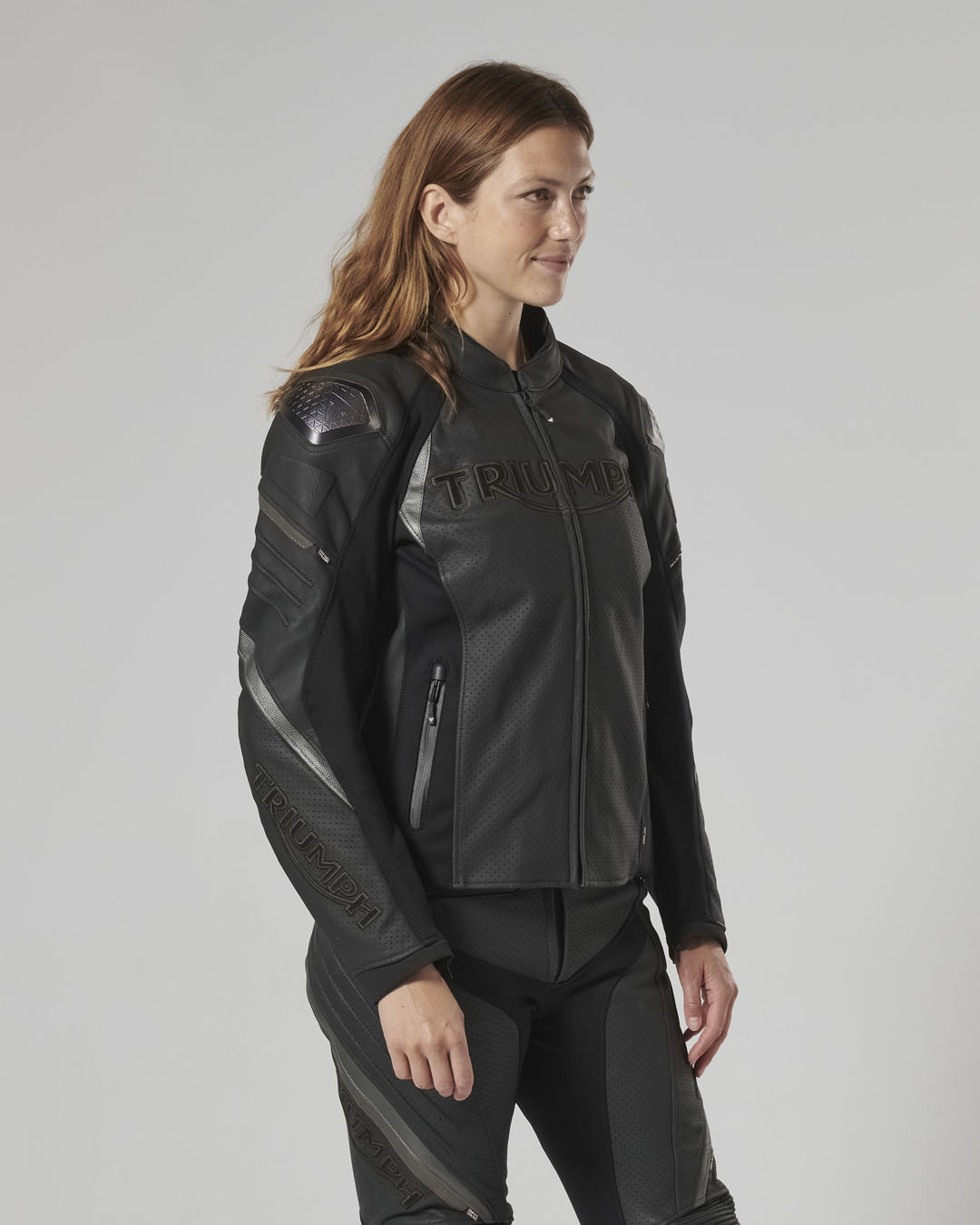 TRIPLE PERFORATED LEATHER JACKET photo 9