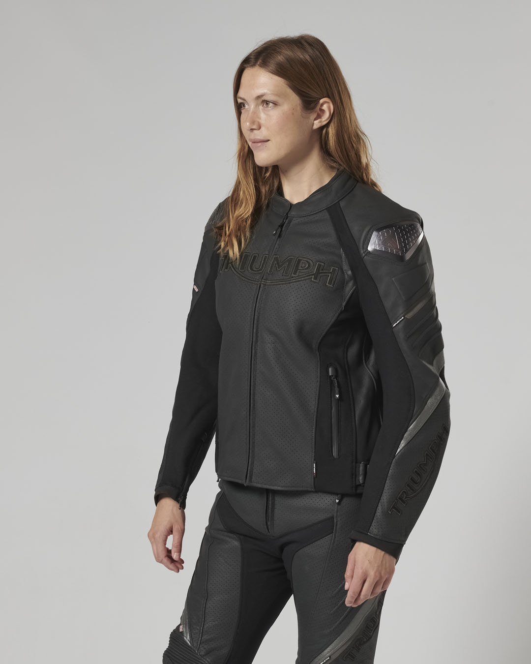 TRIPLE PERFORATED LEATHER JACKET photo 12