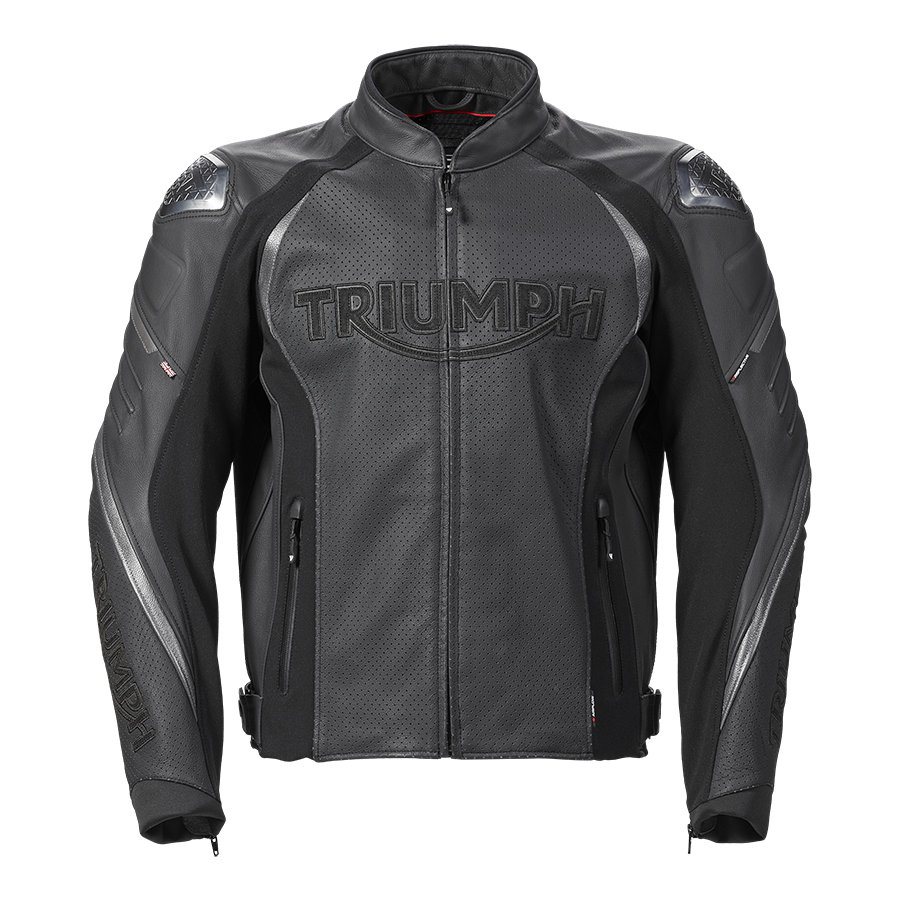 TRIPLE PERFORATED LEATHER JACKET photo 1