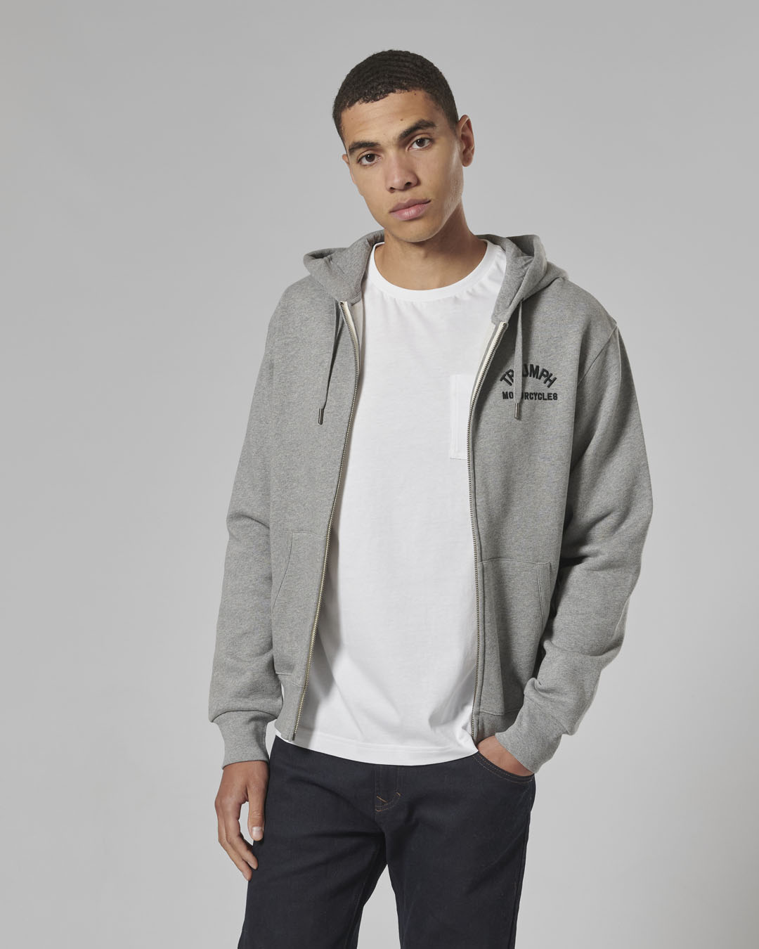 Dolan Full Zip Sweat Grey Marl photo 8