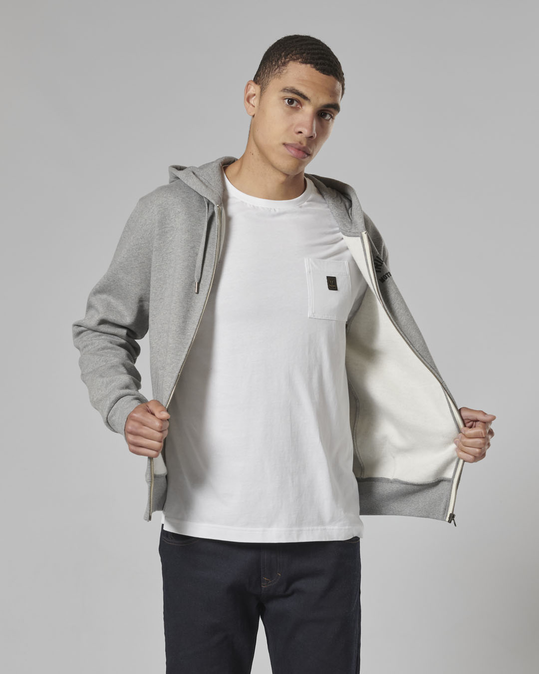 Dolan Full Zip Sweat Grey Marl photo 7