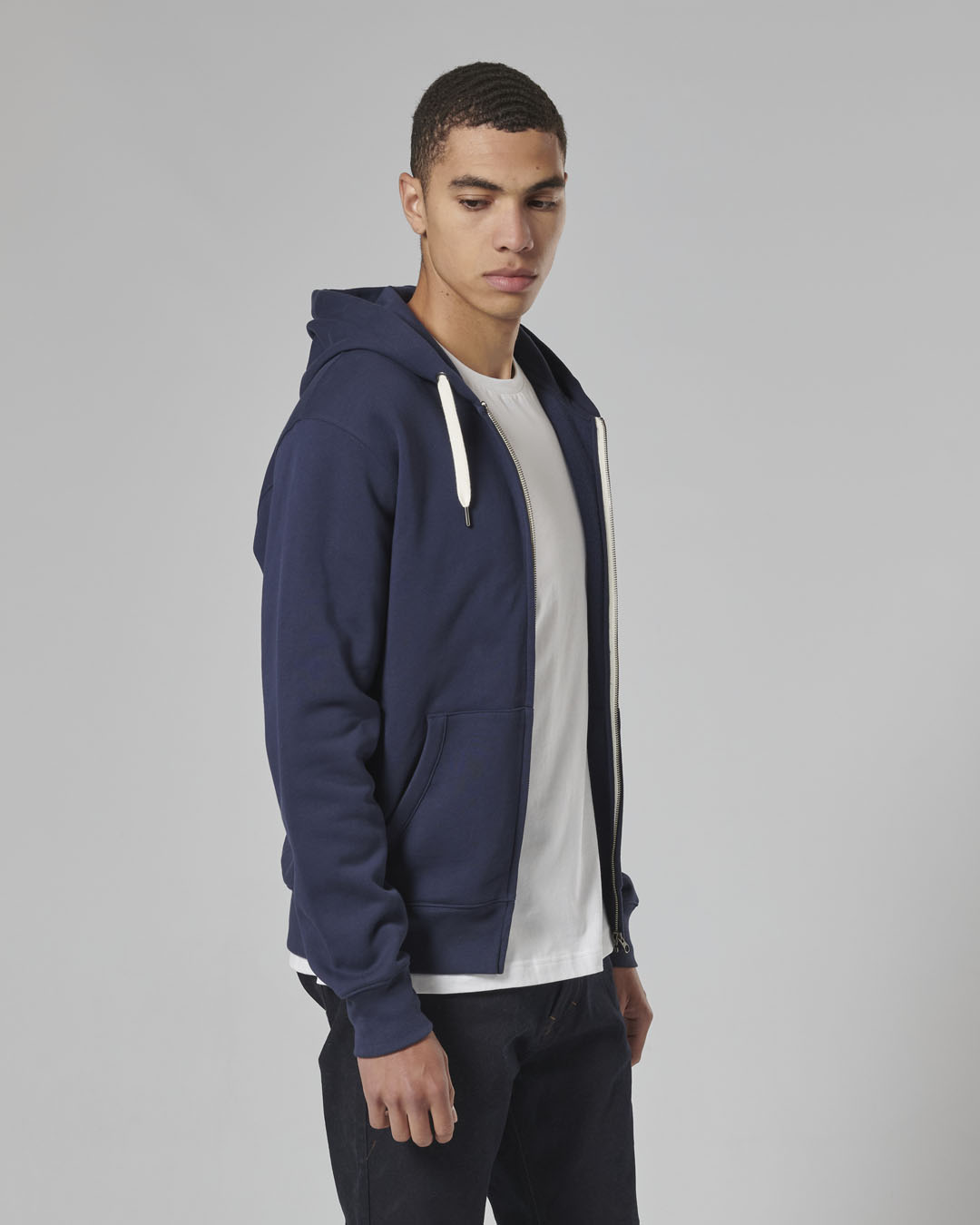 DIGBY FULL ZIP-HOODIE NAVY / BONE XXL image 11