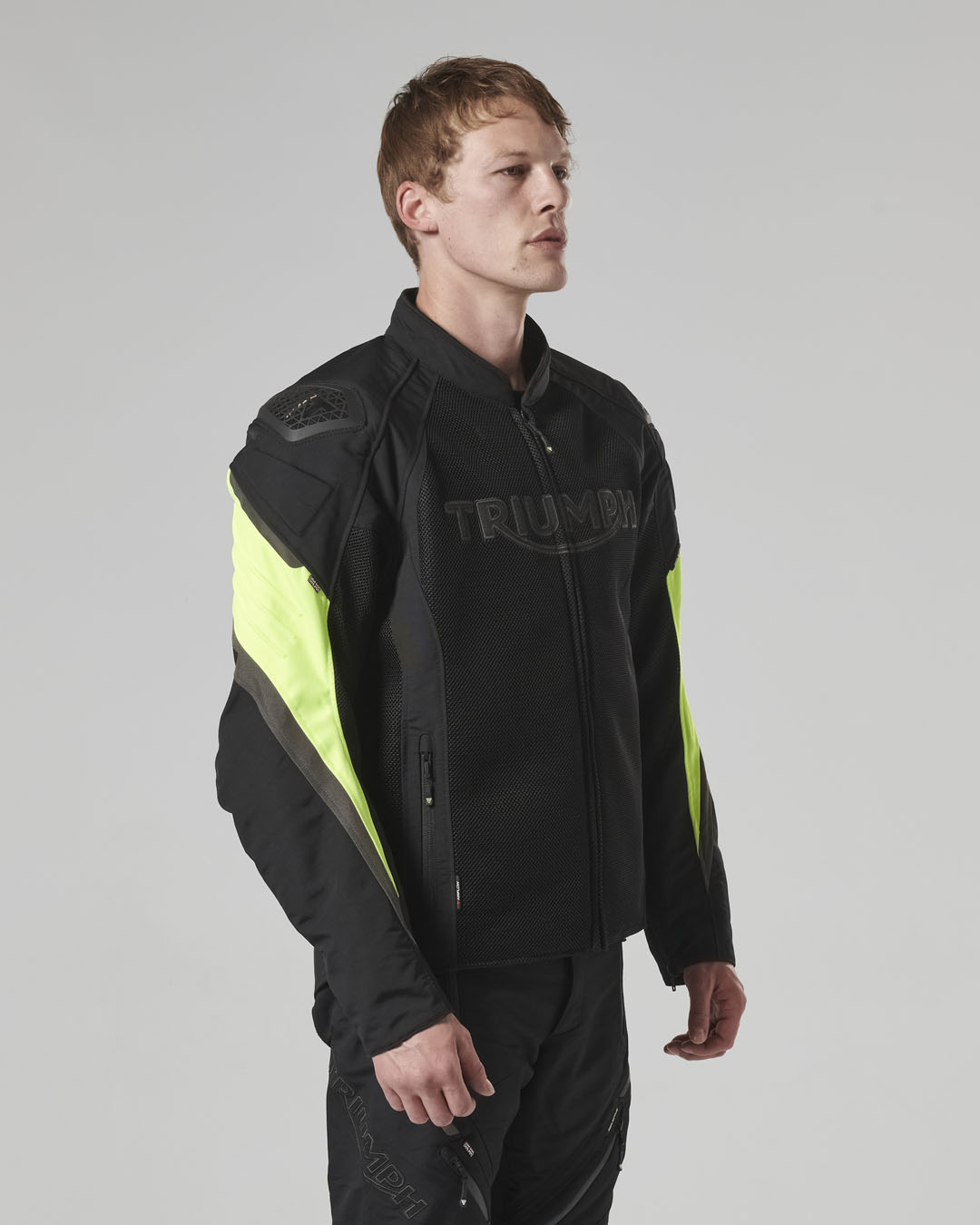 TRIPLE MESH JACKET - BLACK / FLURO XL image 11