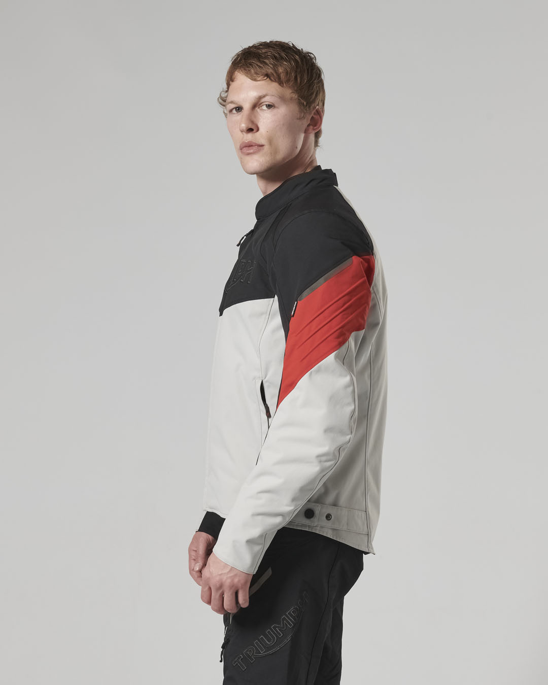 TRIPLE ROADSTER JACKET - BLACK / GREY / RED photo 18