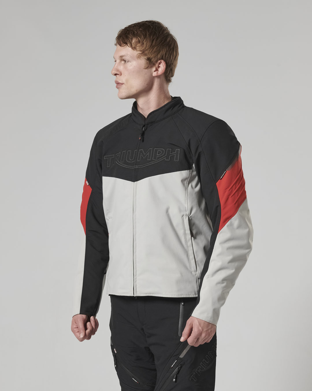 TRIPLE ROADSTER JACKET - BLACK / GREY / RED photo 12