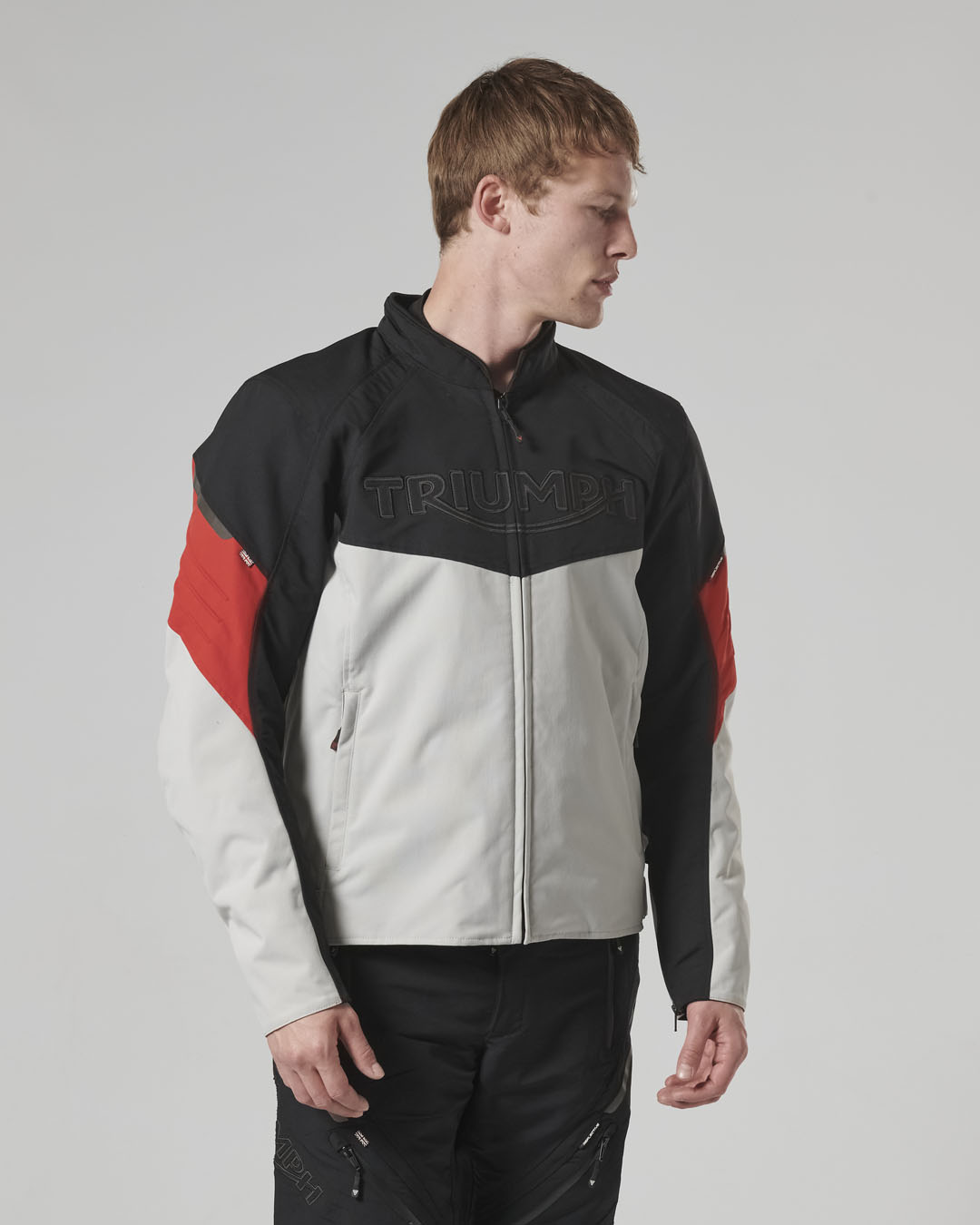 TRIPLE ROADSTER JACKET - BLACK / GREY / RED photo 13