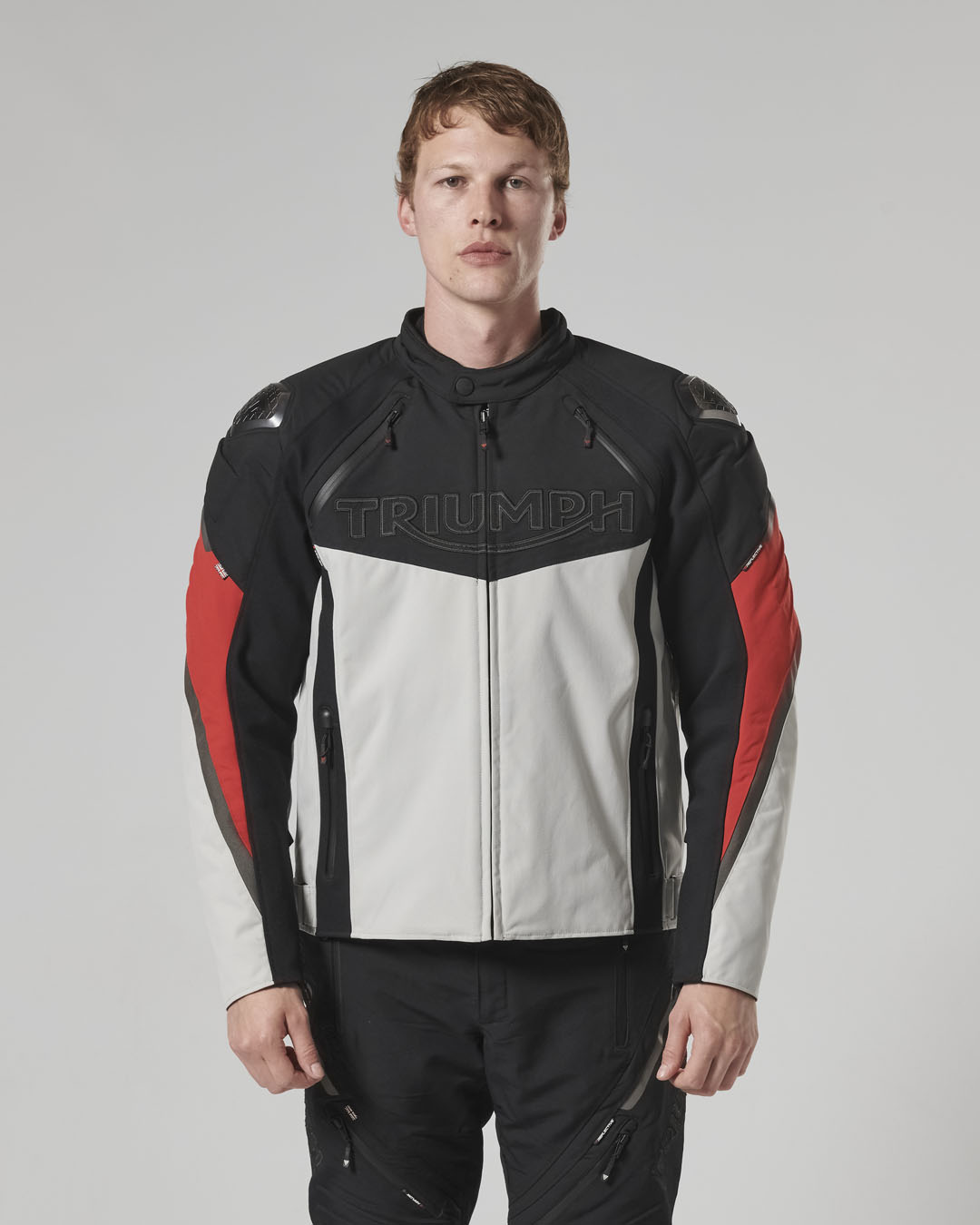 TRIPLE SPORTS TRITECH JACKET - BLACK / GREY / RED L image 17