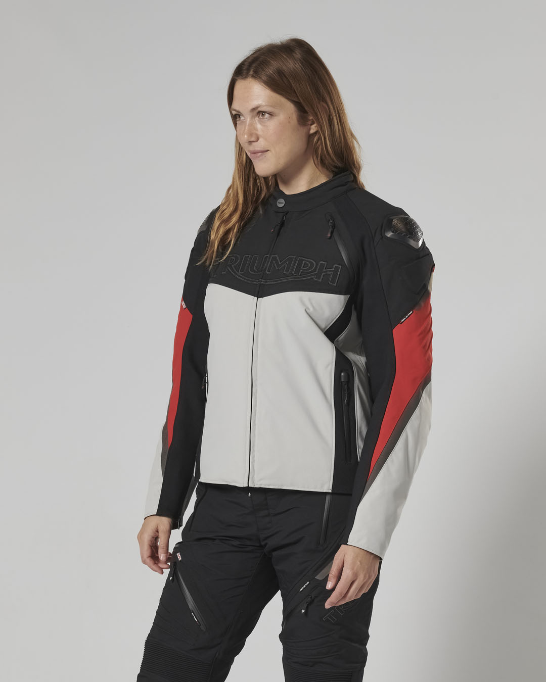 TRIPLE SPORTS TRITECH JACKET - BLACK / GREY / RED M image 16