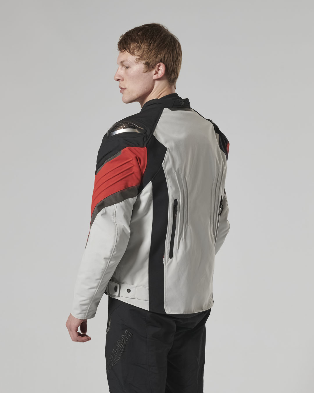 TRIPLE SPORTS TRITECH JACKET - BLACK / GREY / RED M image 13