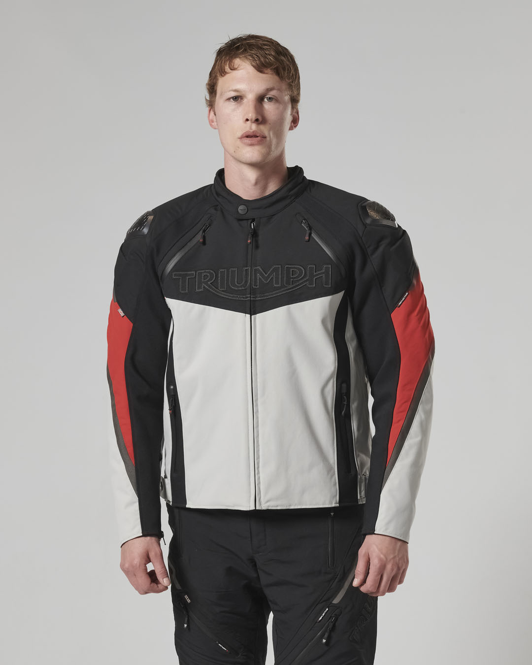 TRIPLE SPORTS TRITECH JACKET - BLACK / GREY / RED M image 7