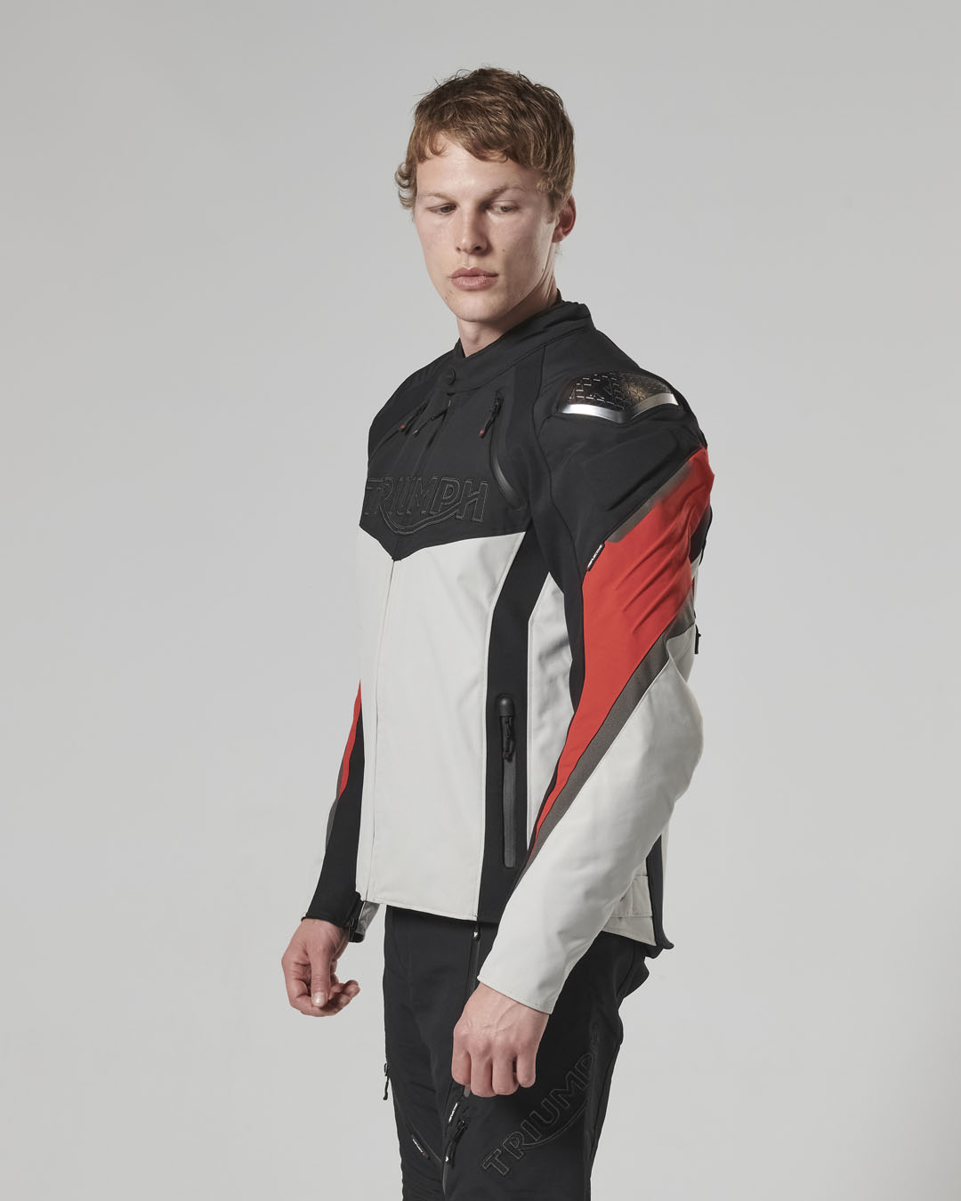 TRIPLE SPORTS TRITECH JACKET - BLACK / GREY / RED S image 11