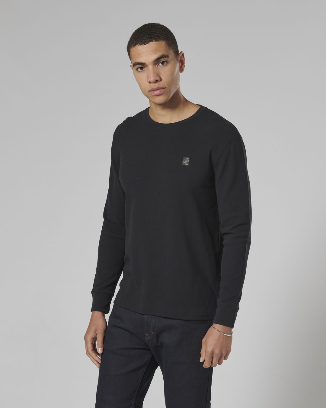 DEAN L/S WAFFLE BLACK T-SHIRT photo 1