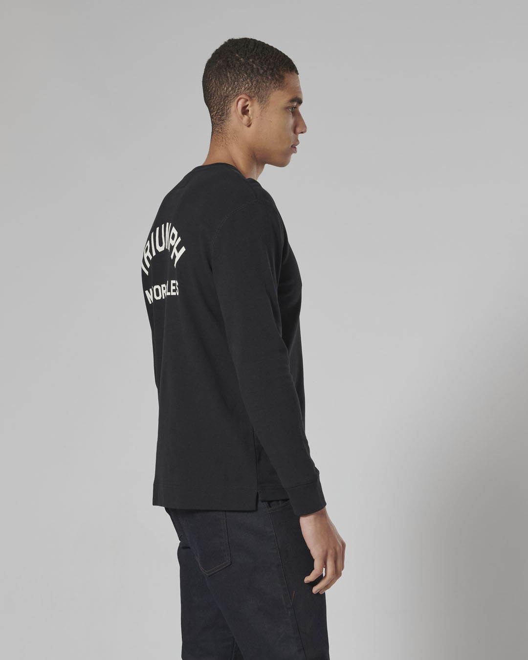DEAN L/S WAFFLE BLACK T-SHIRT photo 5