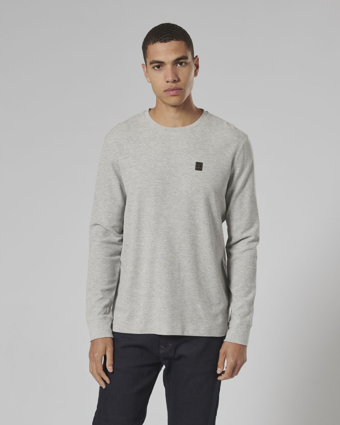 DEAN L/S WAFFLE T-SHIRT GREY MARL photo 8