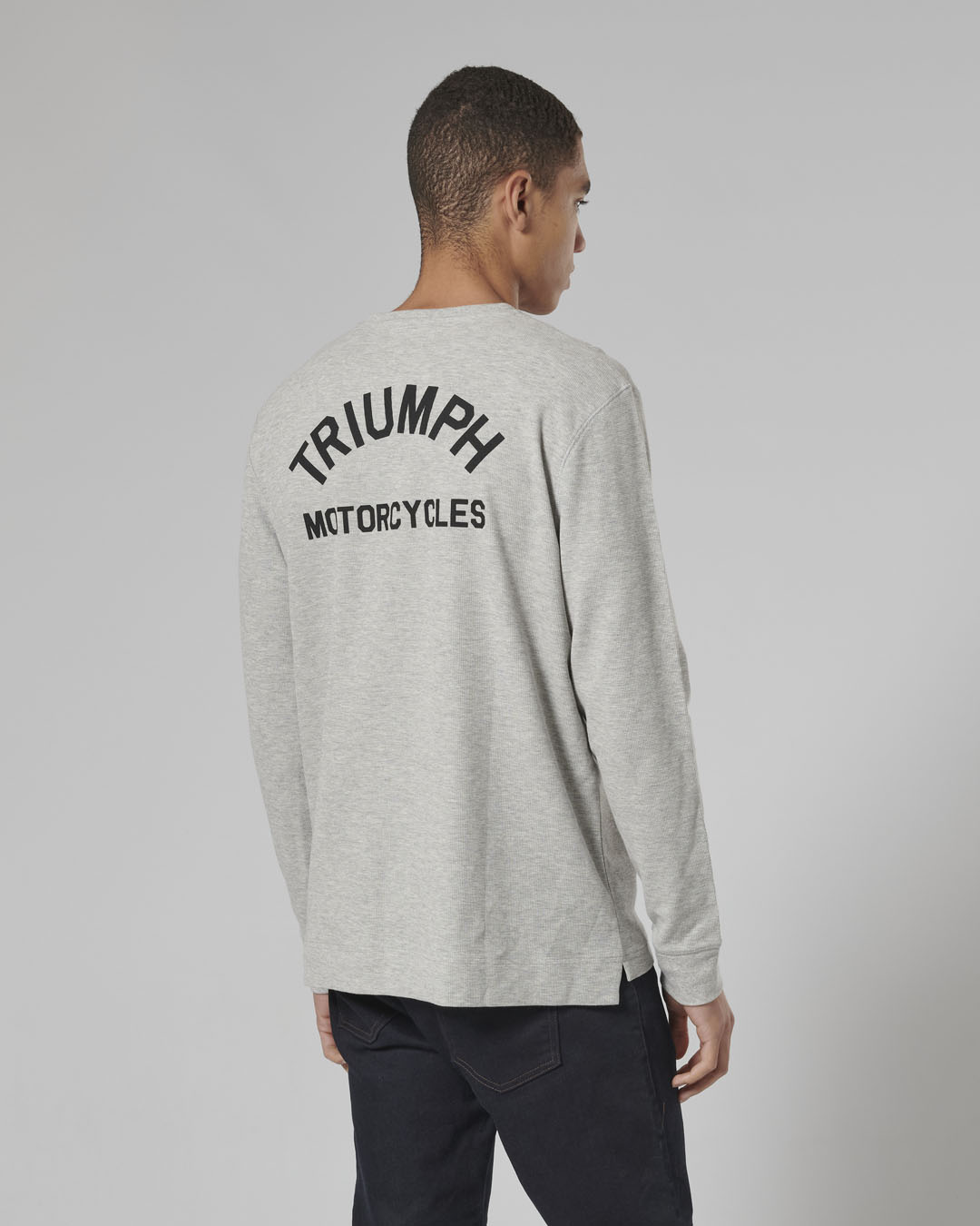 DEAN L/S WAFFLE T-SHIRT GREY MARL photo 3