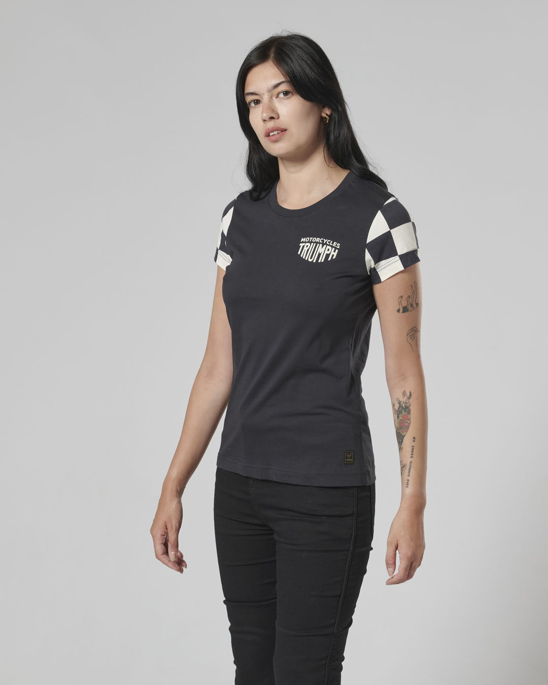 MARIE LADIES T-SHIRT BLACK / BONE XL image 5