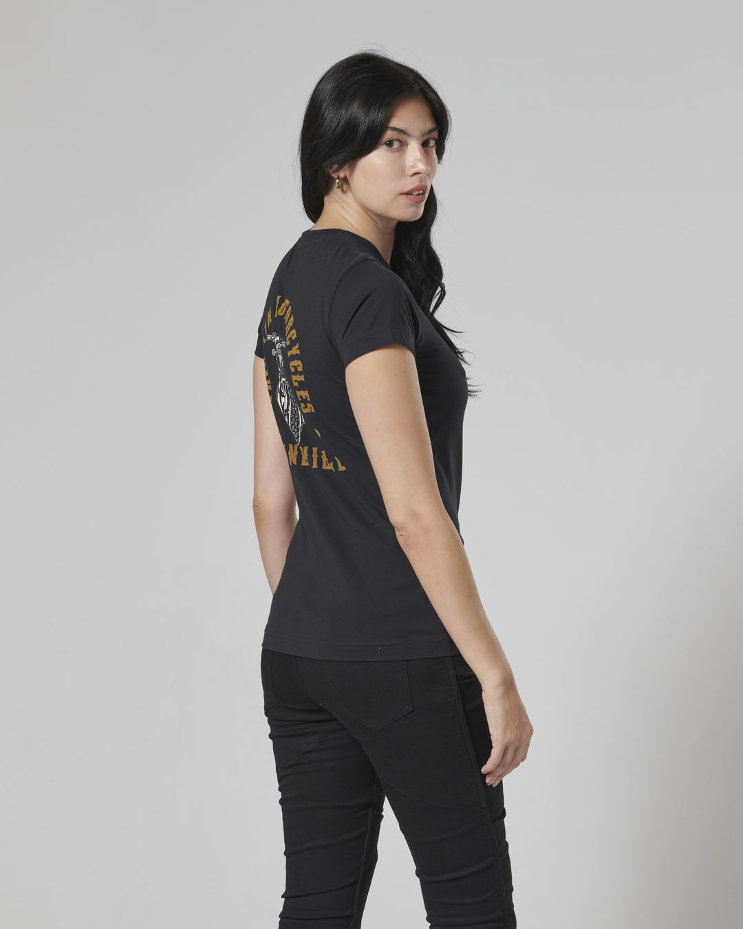 Bonneville Ladies T120 Tee Black photo 7