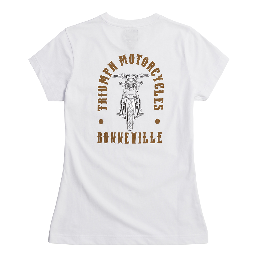 Bonneville Ladies T120 Tee White photo 2