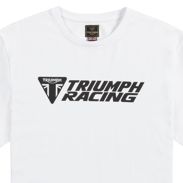 RACING TEE WHITE / BLACK S image 7
