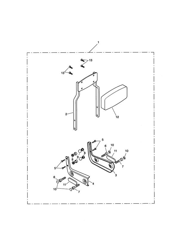 Passenger Backrest Tall Kit