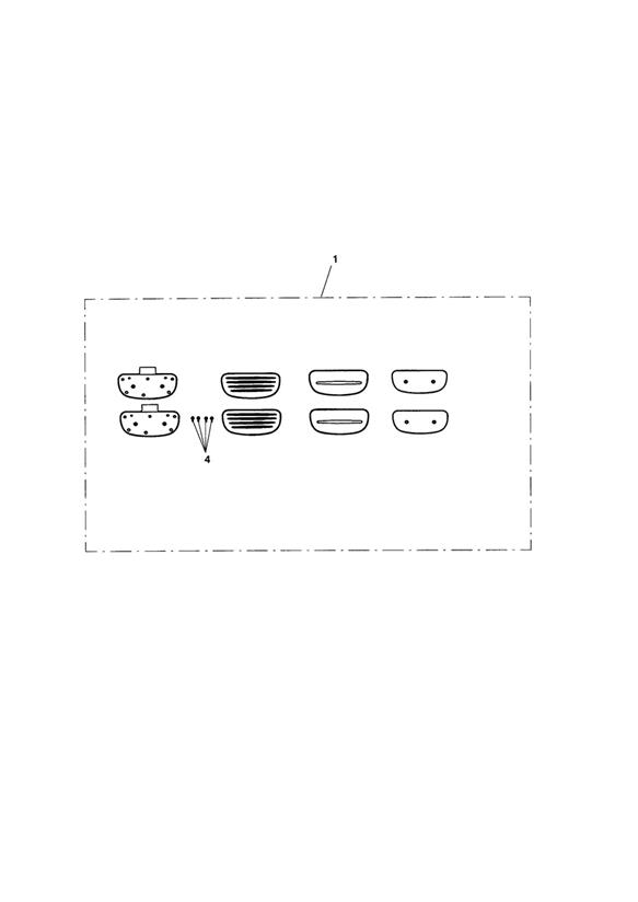 Passenger Footboard Kit, Chrome Insert