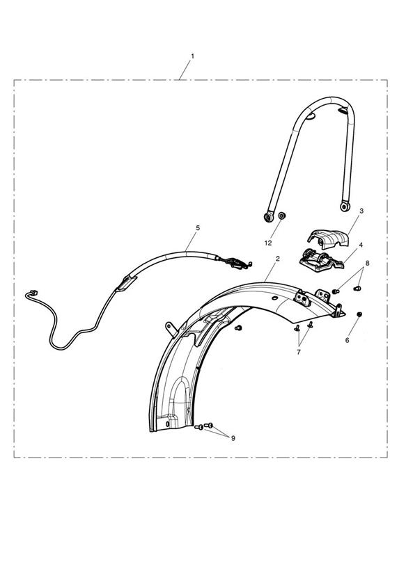 Rear Mudguard, Short, Kit - US Only