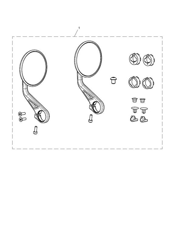 Mirrors, Pair, Bar End Kit