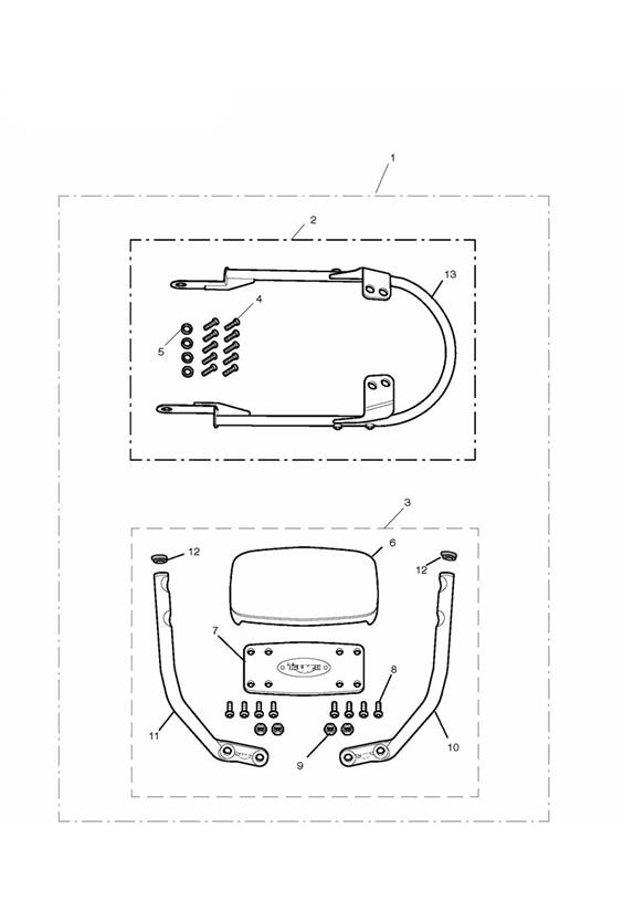 Passenger Backrest High Kit