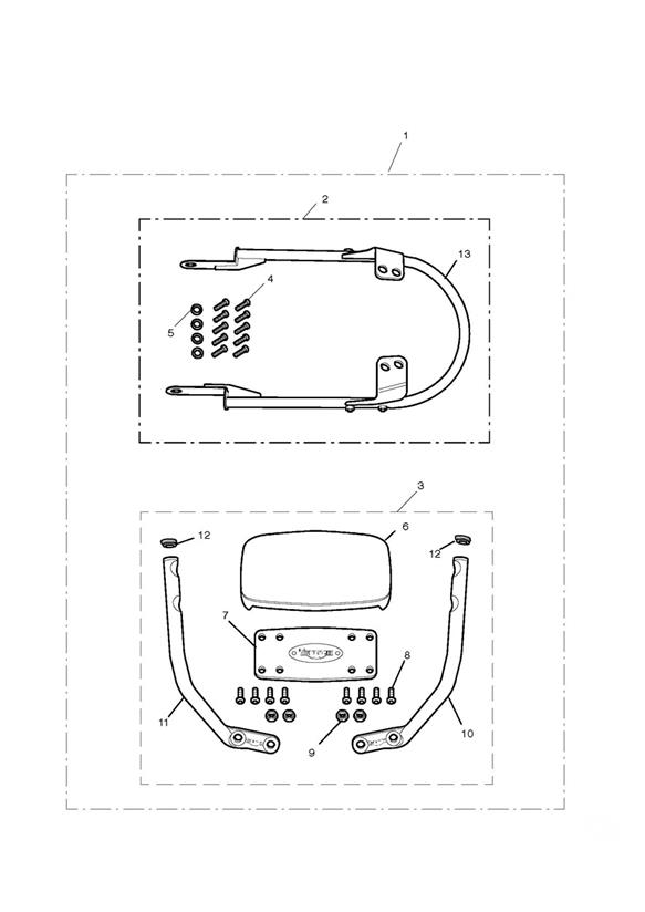 Passenger Backrest Low Kit
