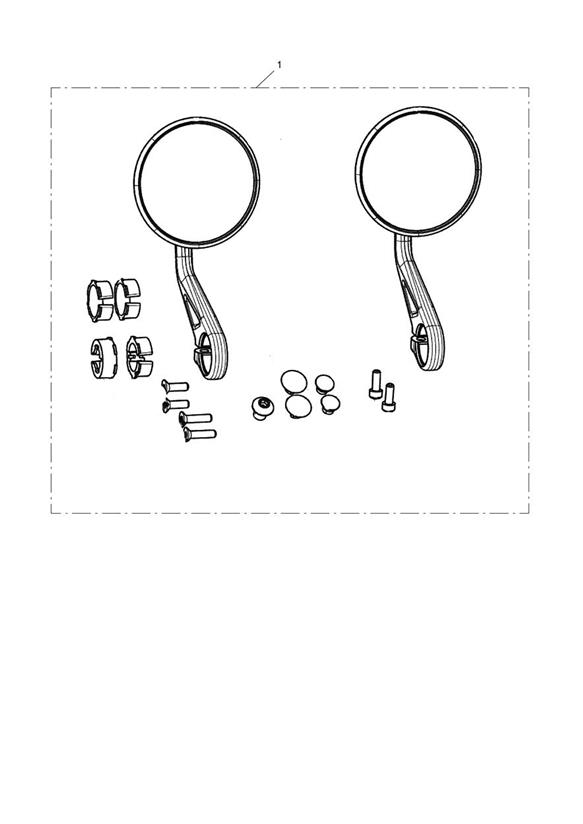 Round Mirror, Bar End Kit