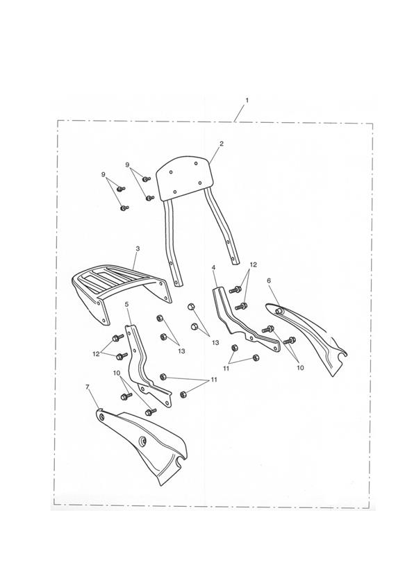 Tall Passenger Backrest & Luggage Rack