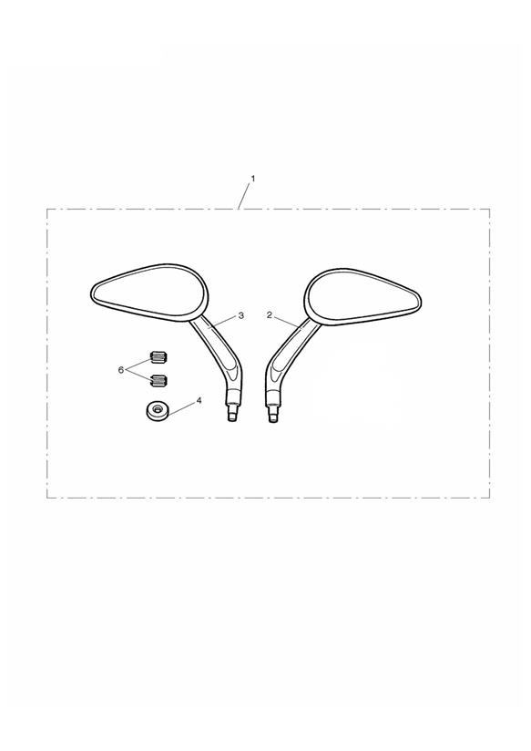 Teardrop Styled Mirror Kit, Drilled