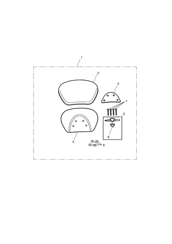 Touring Passenger Backrest Pad Kit