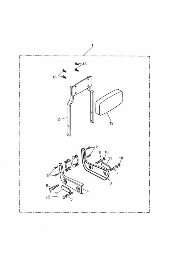 Passenger Backrest Tall Kit