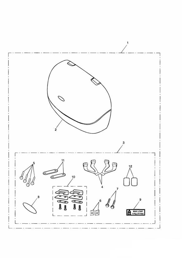 Outer Pannier Kit, RH
