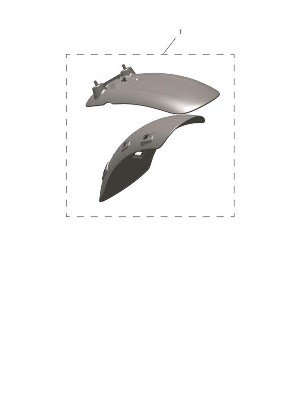 High Mudguard Kit, Painted