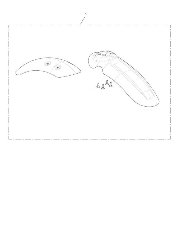 High Mudguard Kit, Painted