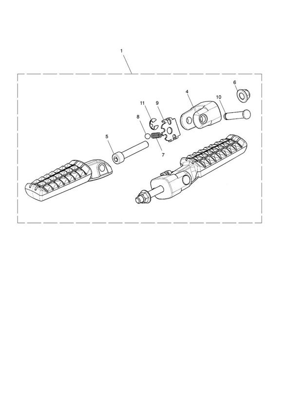 Pillion Footrest Kit, Machined