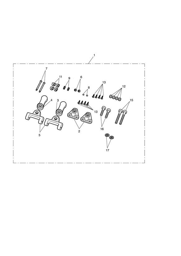Adjustable Passenger Footboard Hardware Kit