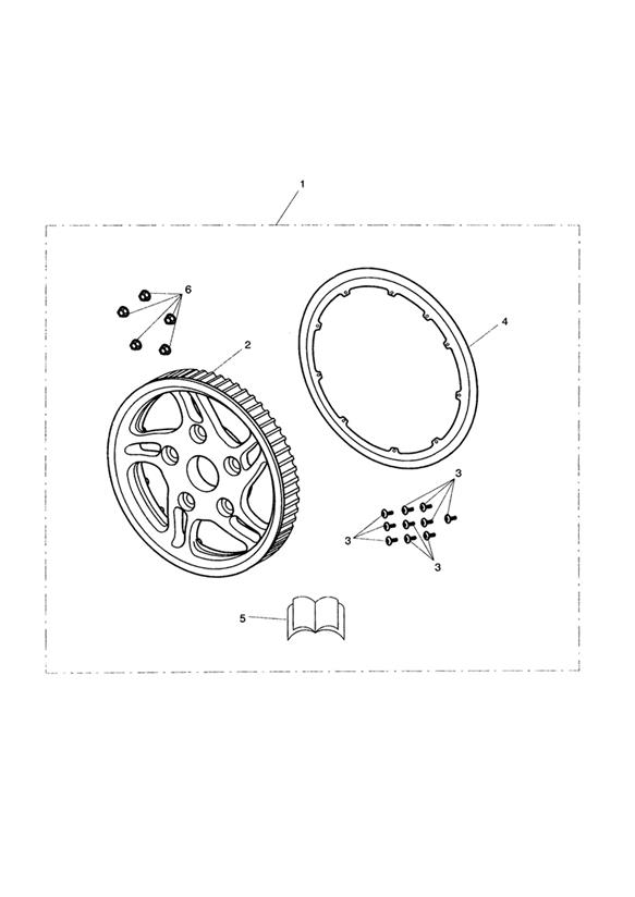 Rear Pulley, Chrome